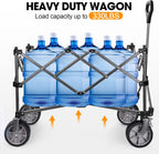 Folding Trolley Cart 200L Collapsible Wagon 330 Lbs