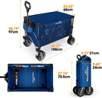 Folding Trolley Cart 200L Collapsible Wagon 330 Lbs
