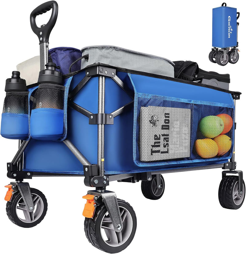 Folding Trolley Cart 200L Collapsible Wagon 330 Lbs