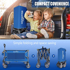 Folding Trolley Cart 200L Collapsible Wagon 330 Lbs