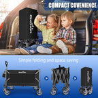 Folding Trolley Cart 200L Collapsible Wagon 330 Lbs