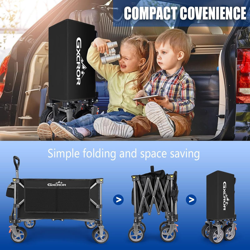 Folding Trolley Cart 200L Collapsible Wagon 330 Lbs