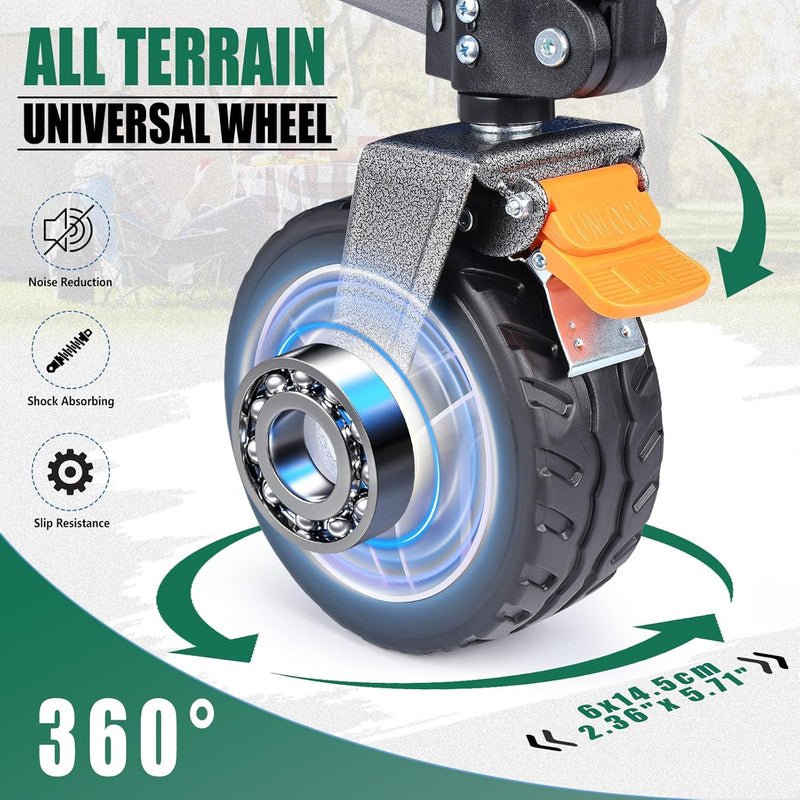 Folding Trolley Cart 200L Collapsible Wagon 330 Lbs