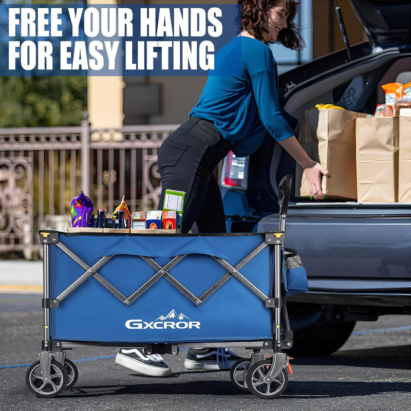 Folding Trolley Cart 200L Collapsible Wagon 330 Lbs