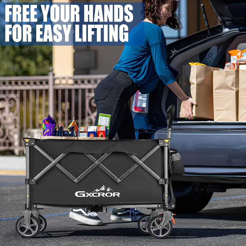 Folding Trolley Cart 200L Collapsible Wagon 330 Lbs