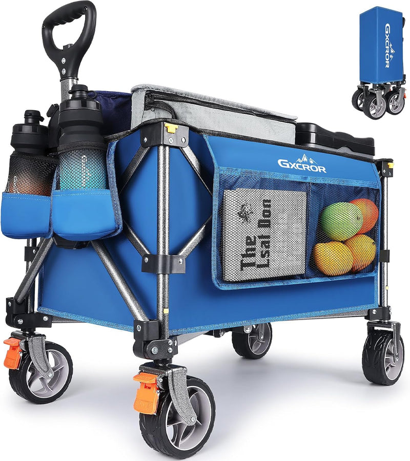Folding Trolley Cart 200L Collapsible Wagon 330 Lbs