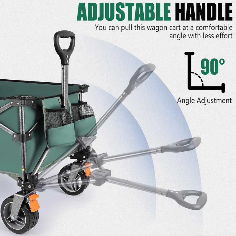 Folding Trolley Cart 200L Collapsible Wagon 330 Lbs