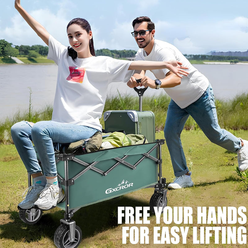 Folding Trolley Cart 200L Collapsible Wagon 330 Lbs