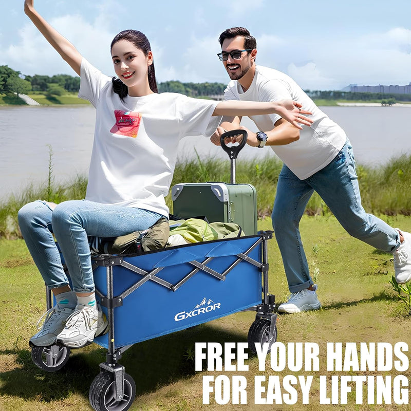 Folding Trolley Cart 200L Collapsible Wagon 330 Lbs