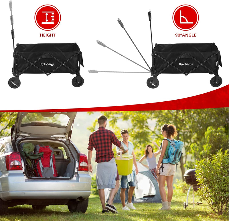 Folding Trolley on Wheels Table Top Cart