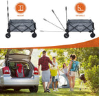 Folding Trolley on Wheels Table Top Cart