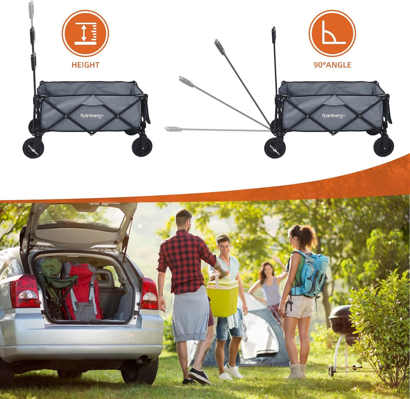 Folding Trolley on Wheels Table Top Cart