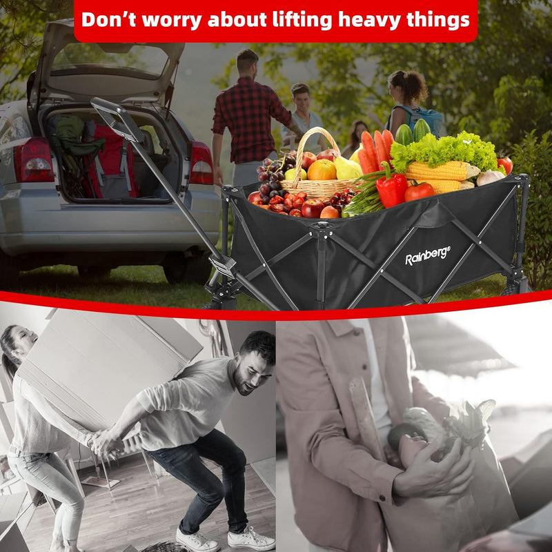 Folding Trolley on Wheels Table Top Cart