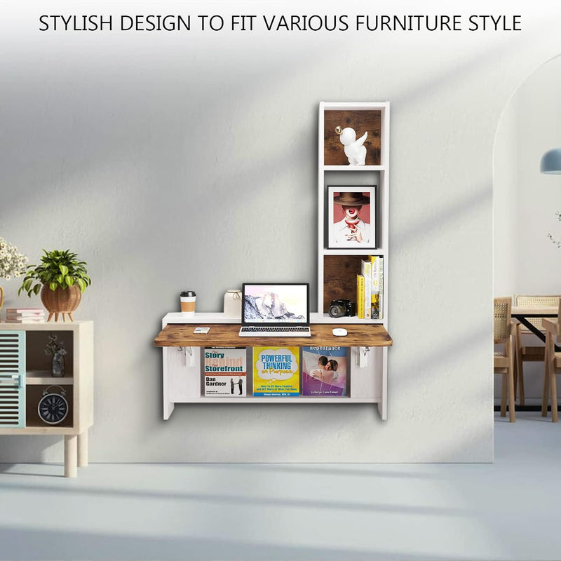 Folding Wall Mounted Drop Leaf Table Foldable Desk