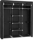 Folding Wardrobe Fabric Cabinet Foldable Coat Rack