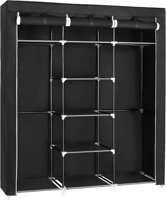 Folding Wardrobe Fabric Cabinet Foldable Coat Rack