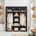 Folding Wardrobe Fabric Cabinet Foldable Coat Rack
