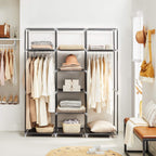 Folding Wardrobe Fabric Cabinet Foldable Coat Rack