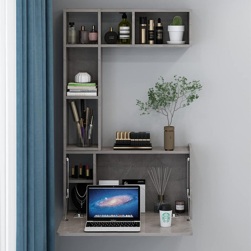 Folding Wooden Wall Mounted Drop Leaf Table Space