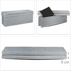 Folding Xl Storage Ottoman with Seat Back 73