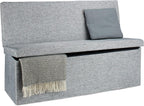Folding Xl Storage Ottoman with Seat Back 73