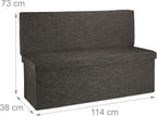 Folding Xl Storage Ottoman with Seat Back 73