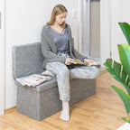 Folding Xl Storage Ottoman with Seat Back 73