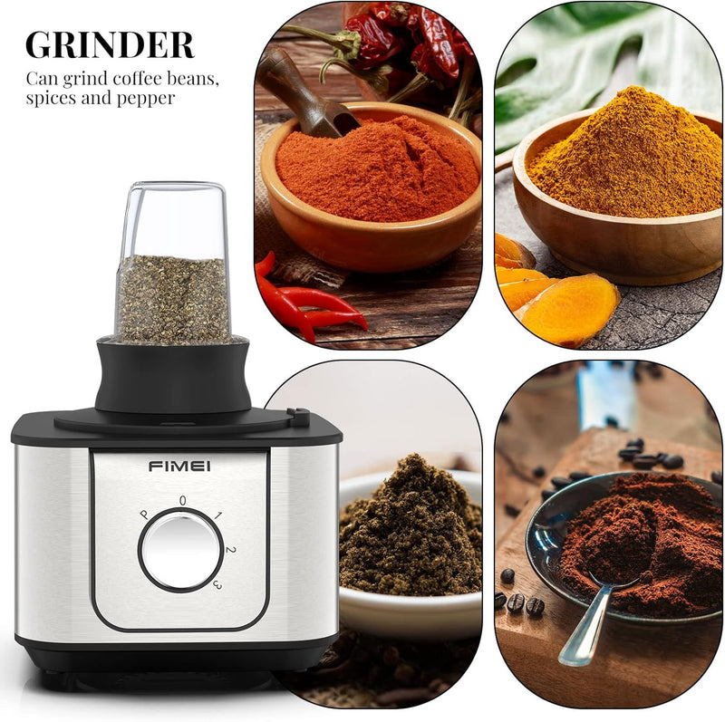 Multifunctional Food Processor 1100W 3.2L Chopper 1.5L Blender