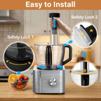 Food Processor 11-In-1 and Blender with Chopping Blending