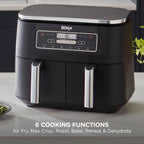 Foodi 6-In-1 Dual Zone 7.6L Air Fryer 2 Drawers