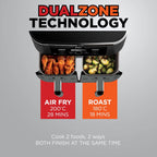 Foodi 6-In-1 Dual Zone 7.6L Air Fryer 2 Drawers
