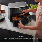 Foodi 6-In-1 Dual Zone 7.6L Air Fryer 2 Drawers