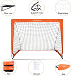 Football Goal with Carry Bag Footballs Net (Set of 2)