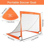 Football Goal with Carry Bag Footballs Net (Set of 2)