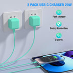 For Iphone Charger Fast Charge Pd 20W Apple (2Pack)