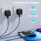For Iphone Charger Fast Charge Pd 20W Apple (2Pack)