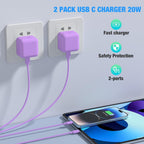 For Iphone Charger Fast Charge Pd 20W Apple (2Pack)