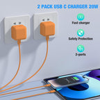 For Iphone Charger Fast Charge Pd 20W Apple (2Pack)