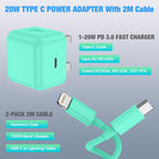 For Iphone Charger Fast Charge Pd 20W Apple (2Pack)