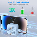 For Iphone Charger Fast Charge Pd 20W Apple (2Pack)
