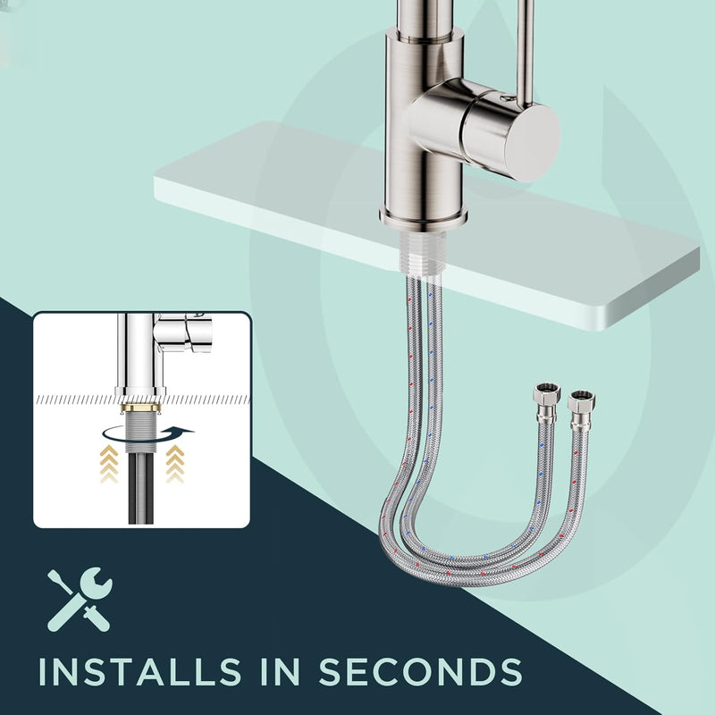 LED Kitchen Tap Mixer Taps with Two Spouts
