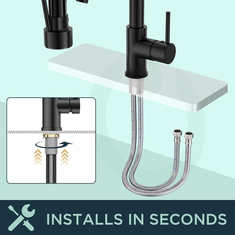 LED Kitchen Tap Mixer Taps with Two Spouts