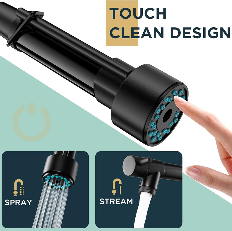 LED Kitchen Tap Mixer Taps with Two Spouts