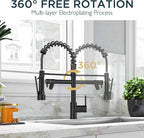 Forious LED Kitchen Tap Mixer Taps with Two