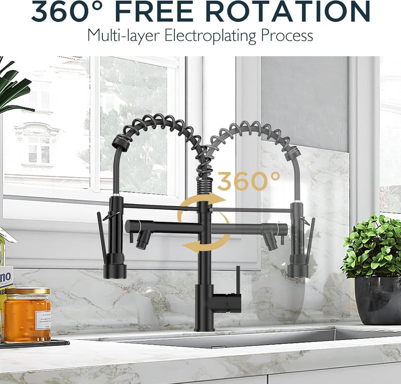 LED Kitchen Tap Mixer Taps with Two Spouts