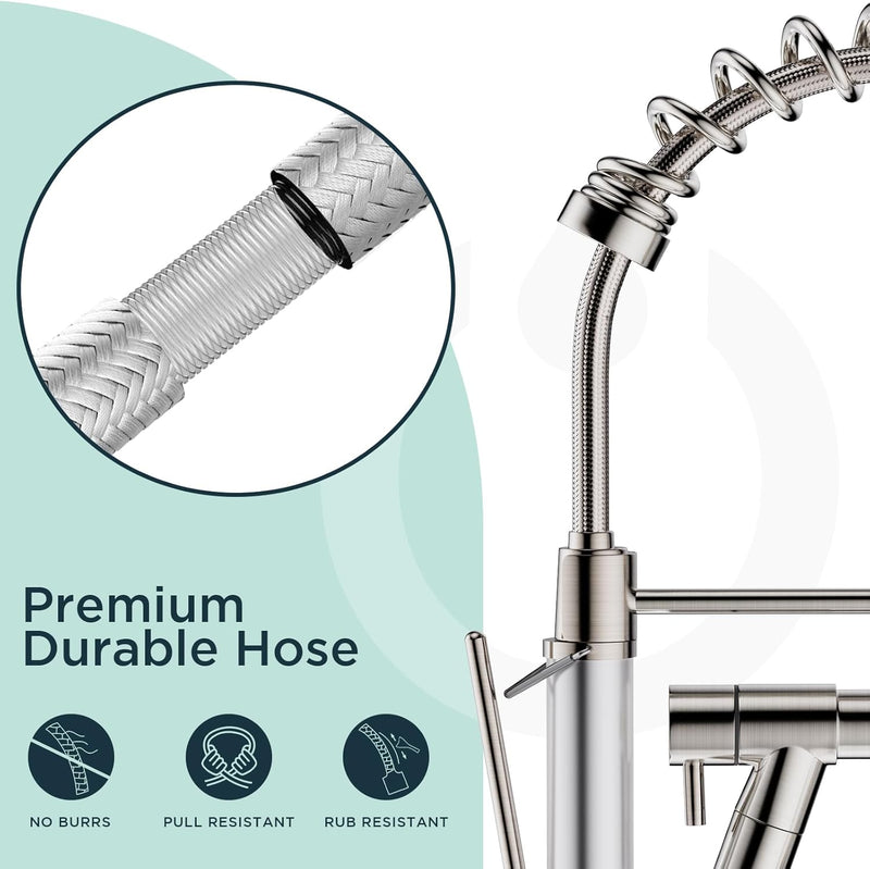 LED Kitchen Tap Mixer Taps with Two Spouts