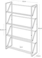 Frame 4-Tiered Slim Shoe Rack Steel Minimalist Design