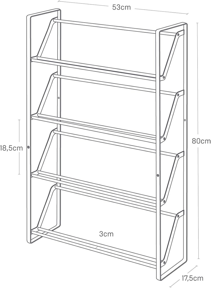 Frame 4-Tiered Slim Shoe Rack Steel Minimalist Design
