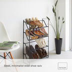 Frame 4-Tiered Slim Shoe Rack Steel Minimalist Design