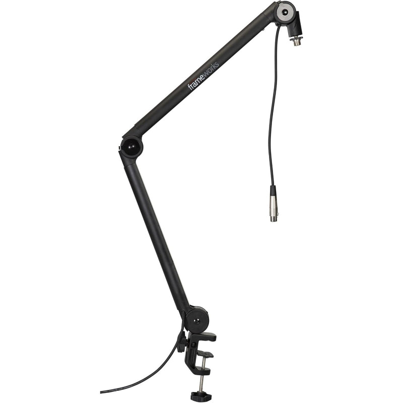 Frameworks Deluxe Desk-Mounted Broadcast Microphone Boom Stand